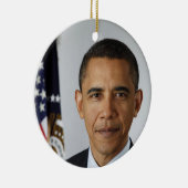 Barack Obama US-Präsident Weißes Haus Portrait Keramik Ornament (Rechts)