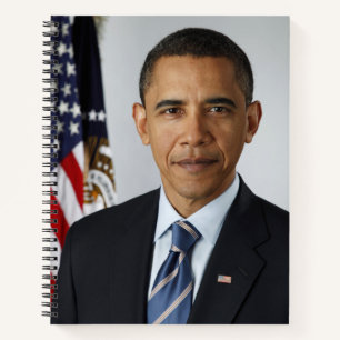 Barack Obama US-Präsident Weißes Haus Portrait Notizblock