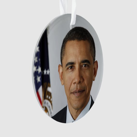 Barack Obama US-Präsident Weißes Haus Portrait Ornament (Vorderseite)