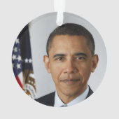 Barack Obama US-Präsident Weißes Haus Portrait Ornament (Rückseite)
