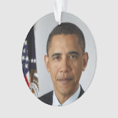 Barack Obama US-Präsident Weißes Haus Portrait Ornament (Vorderseite)