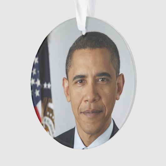 Barack Obama US-Präsident Weißes Haus Portrait Ornament (Vorderseite)