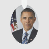 Barack Obama US-Präsident Weißes Haus Portrait Ornament (Vorderseite)