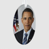 Barack Obama US-Präsident Weißes Haus Portrait Ornament (Vorderseite)