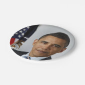 Barack Obama US-Präsident Weißes Haus Portrait Pappteller (Schrägansicht)
