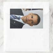 Barack Obama US-Präsident Weißes Haus Portrait Rechteckiger Aufkleber (Tasche)
