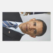 Barack Obama US-Präsident Weißes Haus Portrait Rechteckiger Aufkleber (Vorderseite)
