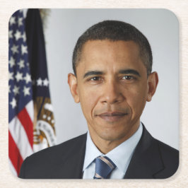 Barack Obama US-Präsident Weißes Haus Portrait Rechteckiger Pappuntersetzer
