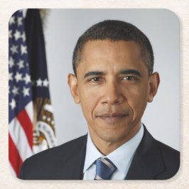 Barack Obama US-Präsident Weißes Haus Portrait Rechteckiger Pappuntersetzer