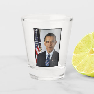 Barack Obama US-Präsident Weißes Haus Portrait Schnapsglas
