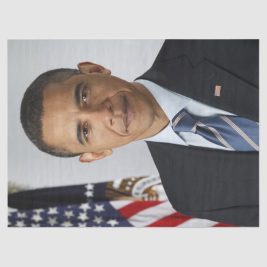 Barack Obama US-Präsident Weißes Haus Portrait Seidenpapier (Vorderseite)