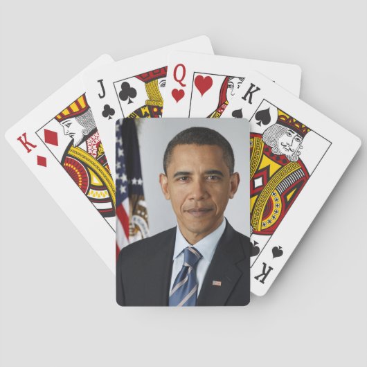 Barack Obama US-Präsident Weißes Haus Portrait Spielkarten (Rückseite)