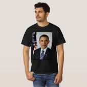 Barack Obama US-Präsident Weißes Haus Portrait T-Shirt (Vorne ganz)