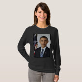 Barack Obama US-Präsident Weißes Haus Portrait T-Shirt (Vorne ganz)