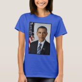 Barack Obama US-Präsident Weißes Haus Portrait T-Shirt (Vorderseite)