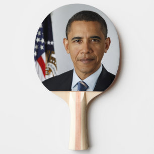 Barack Obama US-Präsident Weißes Haus Portrait Tischtennis Schläger