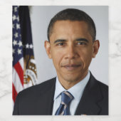 Barack Obama US-Präsident Weißes Haus Portrait Weinetikett (Einzelnes Label)