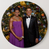 Barack Obama US-Präsident White House Weihnachten Button (Vorderseite)