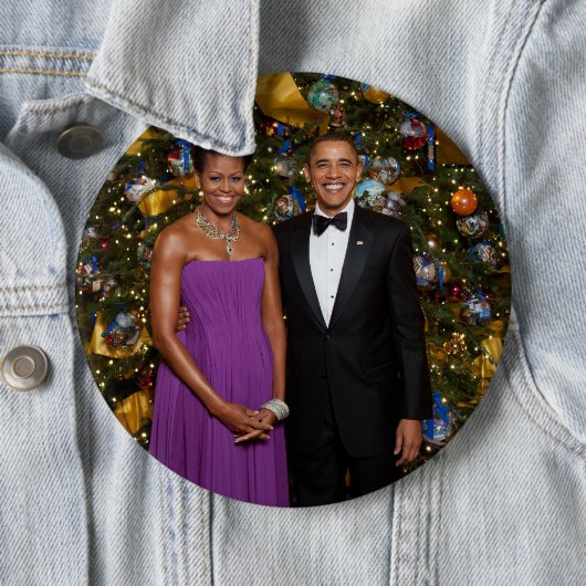 Barack Obama US-Präsident White House Weihnachten Button (Beispiel)