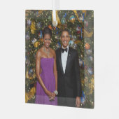 Barack Obama US-Präsident White House Weihnachten Ornament Aus Glas (Vorderseite links)