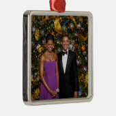 Barack Obama US-Präsident White House Weihnachten Ornament Aus Metall (Rechts)