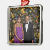 Barack Obama US-Präsident White House Weihnachten Ornament Aus Metall (Links)