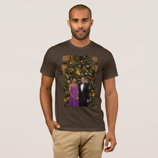 Barack Obama US-Präsident White House Weihnachten T-Shirt (Vorne ganz)