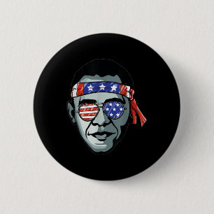 Barack Obama Usa Gles Bandana Patriotic Proud Demo Button