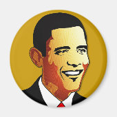 Barack Obama Vector Illustration Magnet (Vorne)