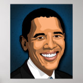 Barack Obama Vector Portrait Poster (Vorne)