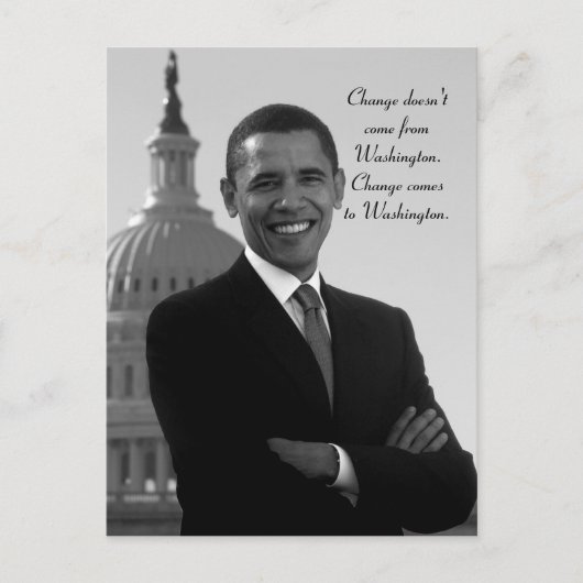 Barack Obama verändert Postkarte (Vorderseite)