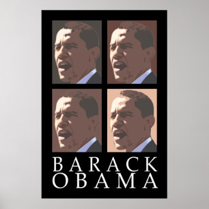 Barack Obama Vier-Portrait-Poster Poster