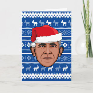 BARACK OBAMA Weihnachten Karte