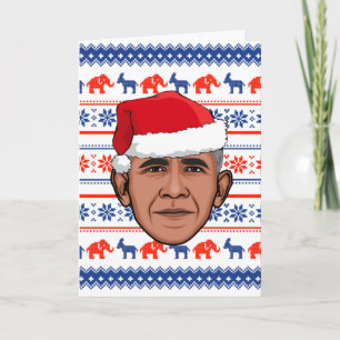 BARACK OBAMA Weihnachten Karte