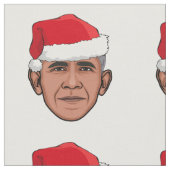 BARACK OBAMA Weihnachten Stoff (Nahaufnahme)