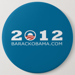 Barack Obama Wiederwahl-Entwurf 2012 Button