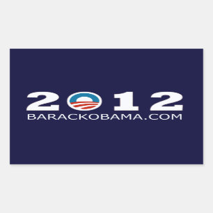 Barack Obama Wiederwahl-Entwurf 2012 Rechteckiger Aufkleber
