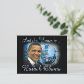 Barack Obama Wiederwahl Postkarte (Stehend Vorderseite)
