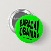 Barack Obama Wirbel Lime Green Button (Vorne & Hinten)