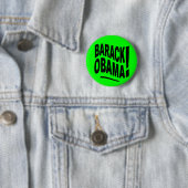 Barack Obama Wirbel Lime Green Button (Beispiel)