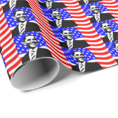 Barack Obama wirft Papier Geschenkpapier (Rolleneckpunkt)
