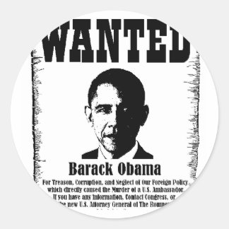 Barack Obama Wollte Poster Runder Aufkleber