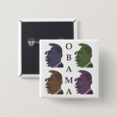 Barack Obama wusch Farbkampagnen-Knopf Button (Vorne & Hinten)