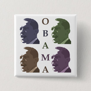 Barack Obama wusch Farbkampagnen-Knopf Button