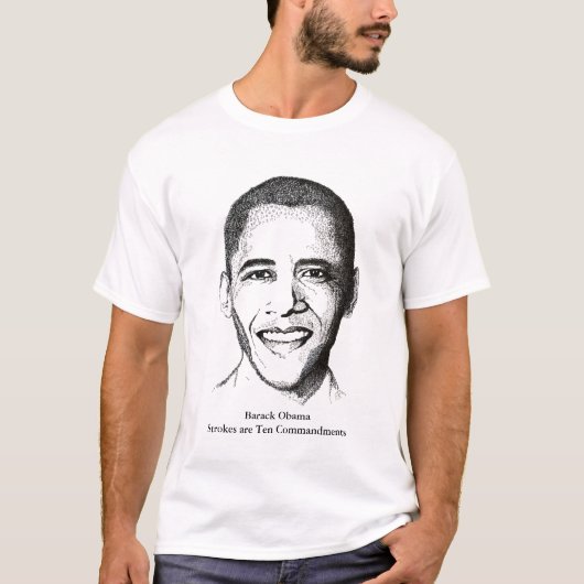 Barack Obama - zehn Gebote T-Shirt (Vorderseite)