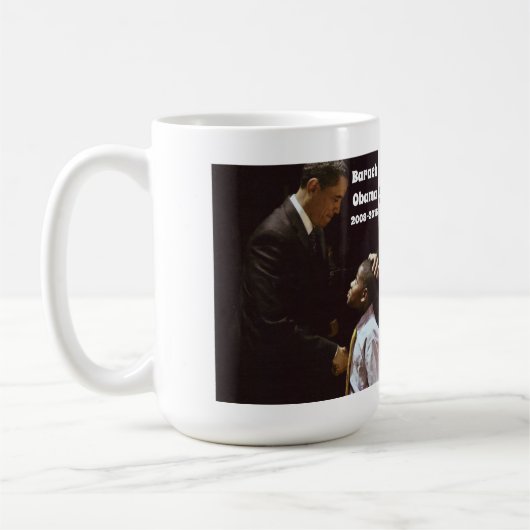BARACK OBAMA ZEIGT UNSERE KINDER-Tasse Kaffeetasse (Links)