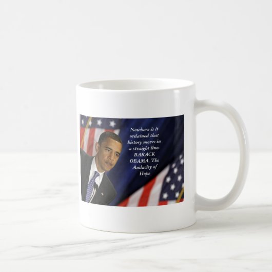 Barack Obama Zitat auf Geschichte Kaffeetasse (Rechts)