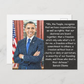 Barack Obama Zitat Postcard Postkarte (Vorne/Hinten)