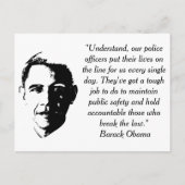 Barack Obama Zitat zur amerikanischen Flag-Postkar Postkarte (Vorderseite)