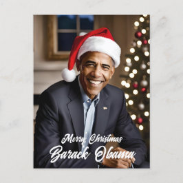 Barack Obama zu Weihnachten in der Weihnachtsmannm